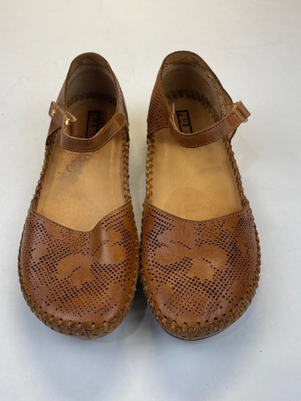 Pikolinos Puerto Vallarta Ankle Strap Leather Sandals Rustic Authentic Size 40